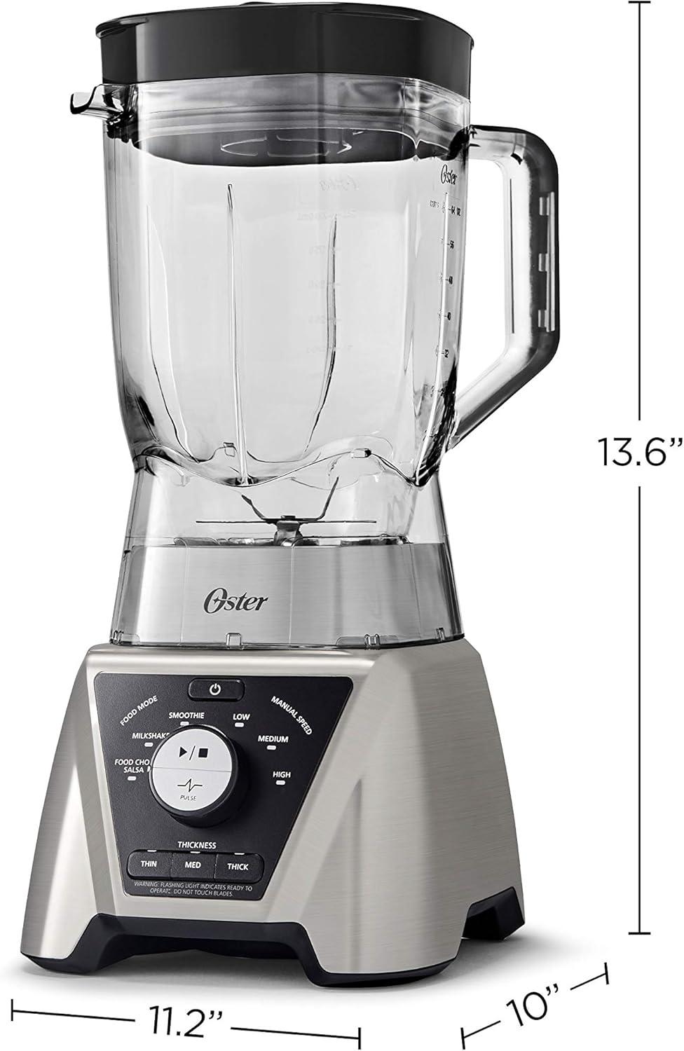 image:imageOster Blender and Food Processor Combo with 3 Settings for Smoothies Shakes and Food Chopping Includes 2 24Ounce Cups and Lids Carbon GreyTexture Select Pro Blender