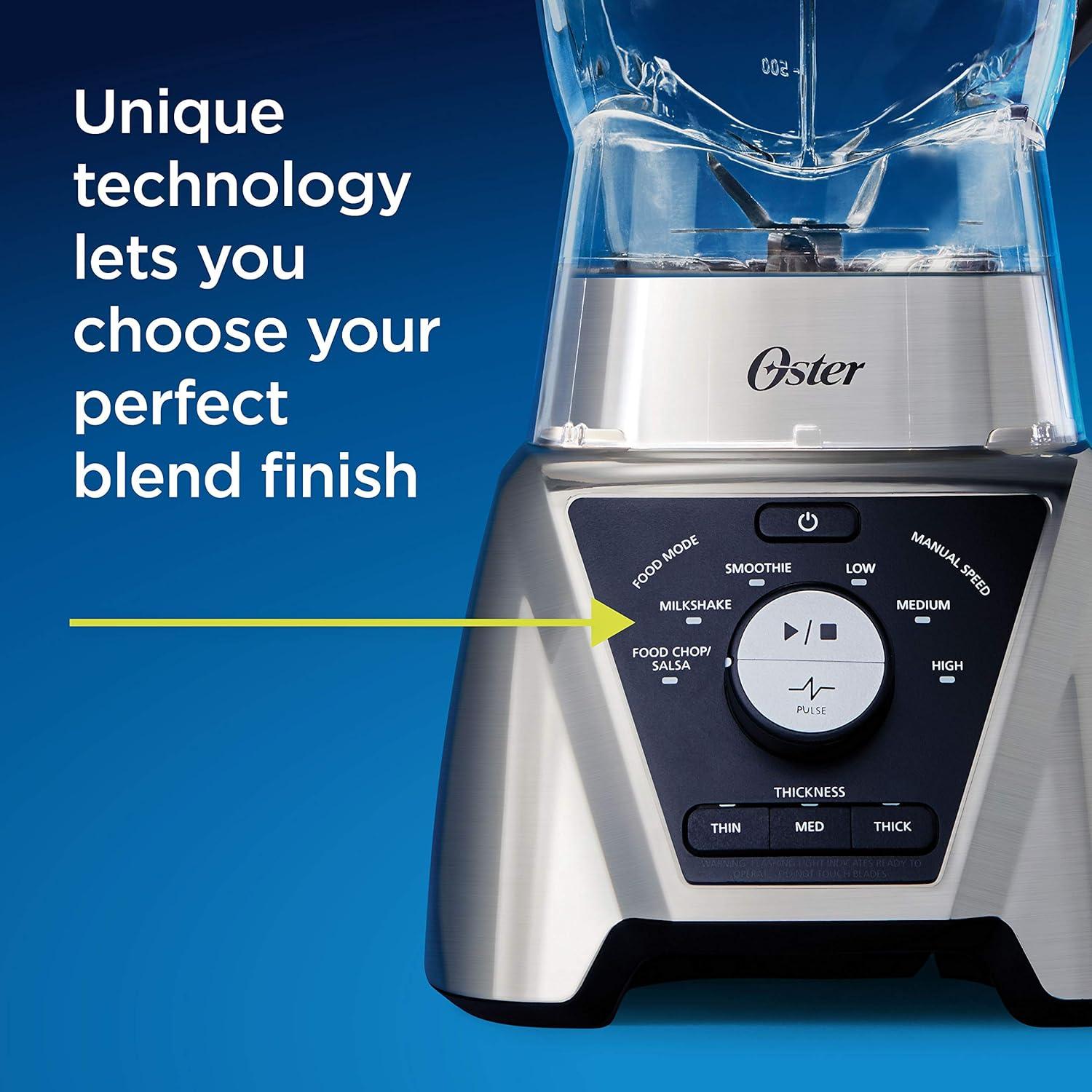 image:imageOster Blender and Food Processor Combo with 3 Settings for Smoothies Shakes and Food Chopping Includes 2 24Ounce Cups and Lids Carbon GreyTexture Select Pro Blender