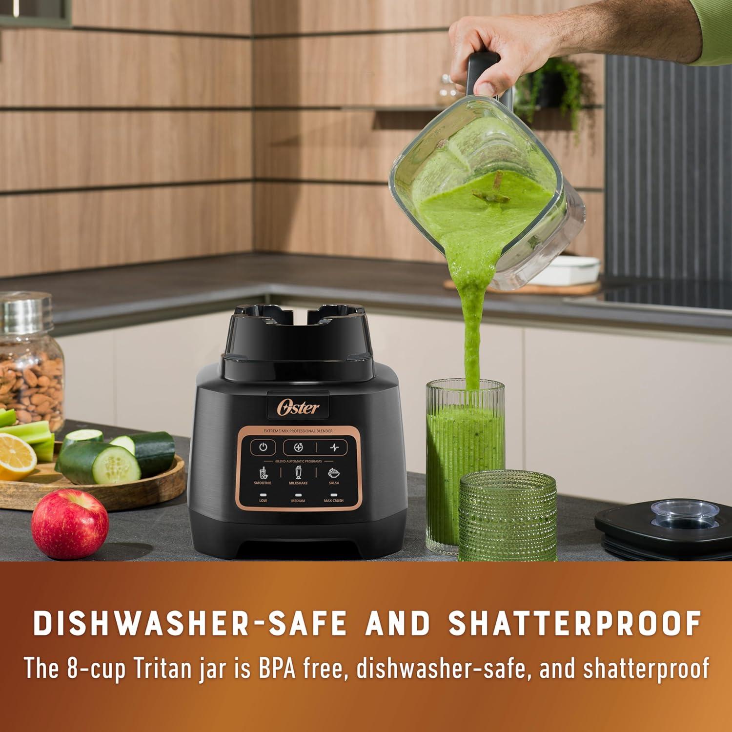 image:imageOster Extreme Mix Blender 1500Watt HighSpeed Countertop Blender with 64oz Jar amp Auto Programs Perfect for Smoothies Milkshakes Salsa1500 Watts Tritan Jar