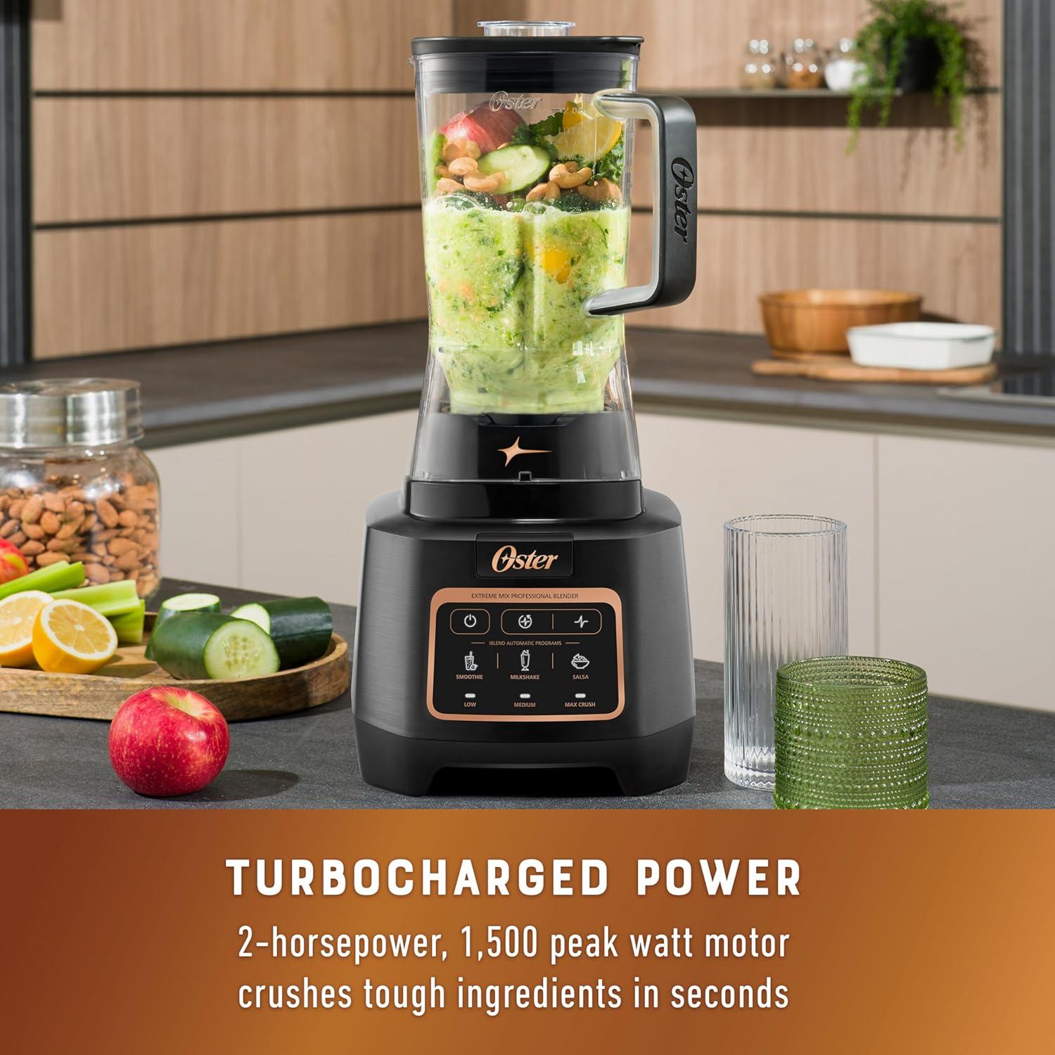 image:imageOster Extreme Mix Blender 1500Watt HighSpeed Countertop Blender with 64oz Jar amp Auto Programs Perfect for Smoothies Milkshakes Salsa1500 Watts Tritan Jar