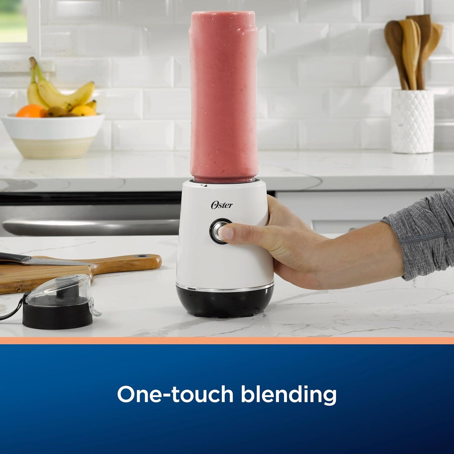 image:imageOster MyBlend Plus Personal Blender 20Oz BPAFree Portable 500Watt with a OneTouch Function Stainless Steel Blade and 3Year Satisfaction GuaranteeCompact