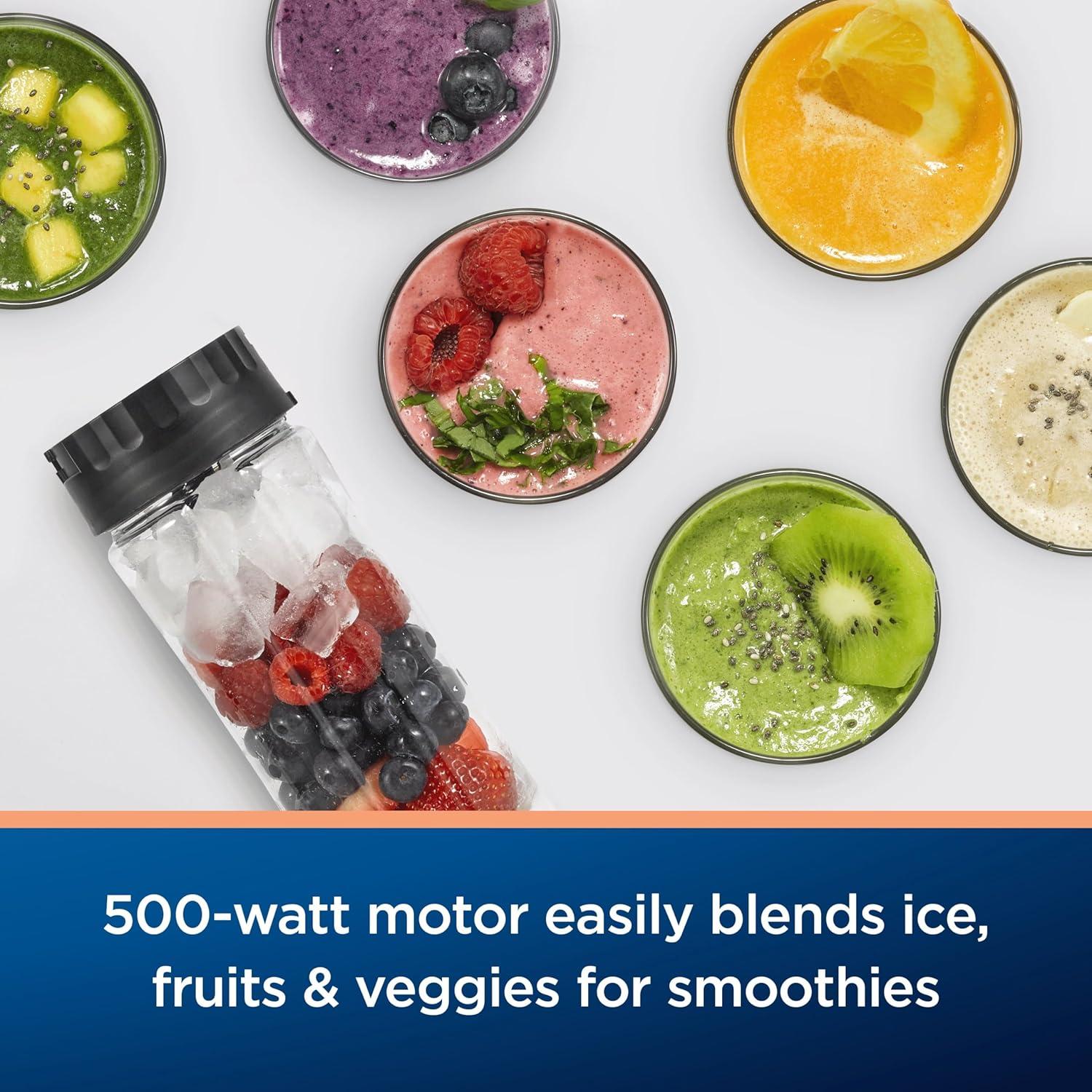 image:imageOster MyBlend Plus Personal Blender 20Oz BPAFree Portable 500Watt with a OneTouch Function Stainless Steel Blade and 3Year Satisfaction GuaranteeCompact