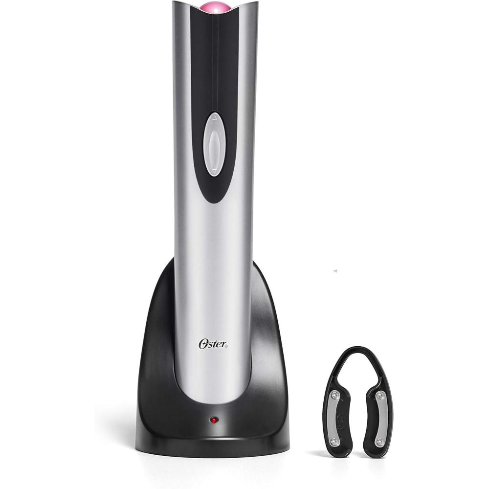 image:imageOster Cordless Electric Wine Bottle Opener with Foil Cutter SilverSilver