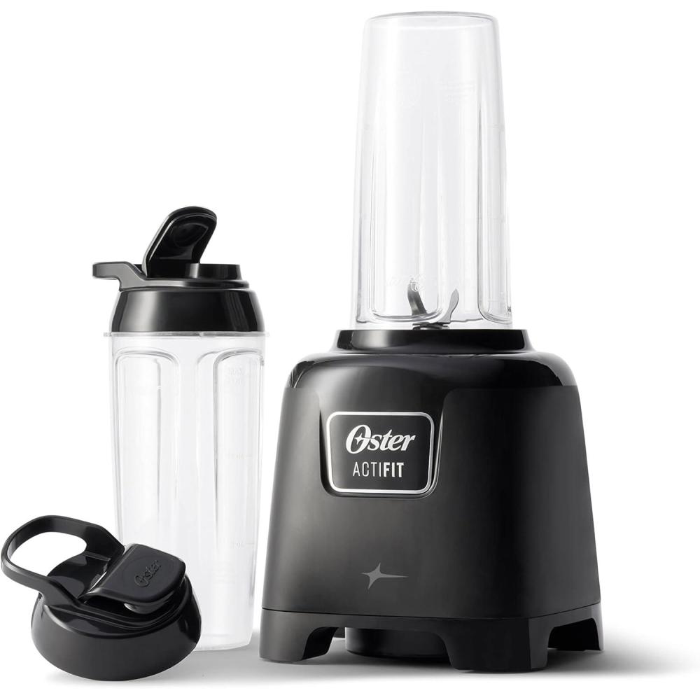 image:imageOster Personal Blender for Shakes Smoothies and Single Serve Portable Cups with 2 20ounce OntheGo Spill Proof Cups and Lids BPAFree amp DishwasherSafe Black