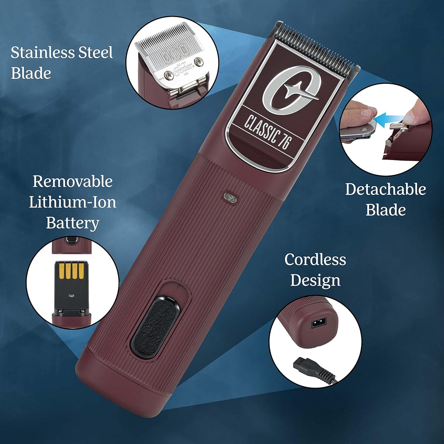 image:imageOster Professional Burgundy Cordless C76 ClipperBurgundy