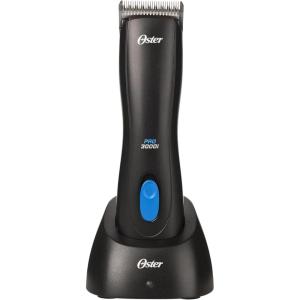 image:imageOster Professional Cordless 3000i Dog amp Animal Clippers  Pet Livestock amp Dog Grooming Clippers  Ergonomic Heavy Duty Design  Includes Size 10 CryogenX Blade Battery amp Charging StandBlackBlue
