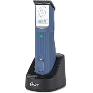 image:imageOster Professional Cordless Turbo A5 Dog amp Animal Clippers  Detachable Blades are available for Thick Thin amp Matted Coats  Brushless Motor 80Minute Battery Adaptive Speed Control Blue