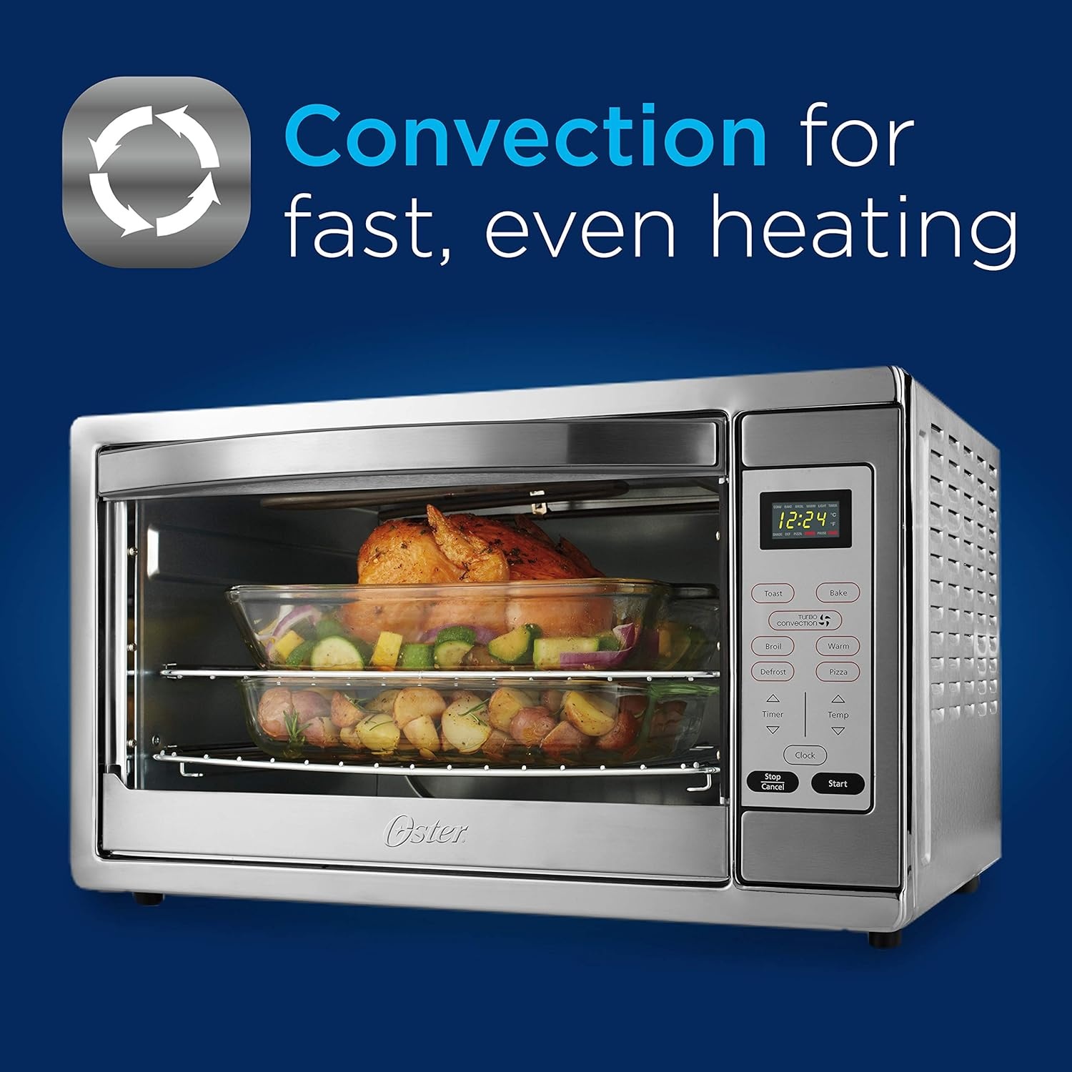 image:imageOster 10 Function Air Fryer Oven Toaster Oven CountertopGrey