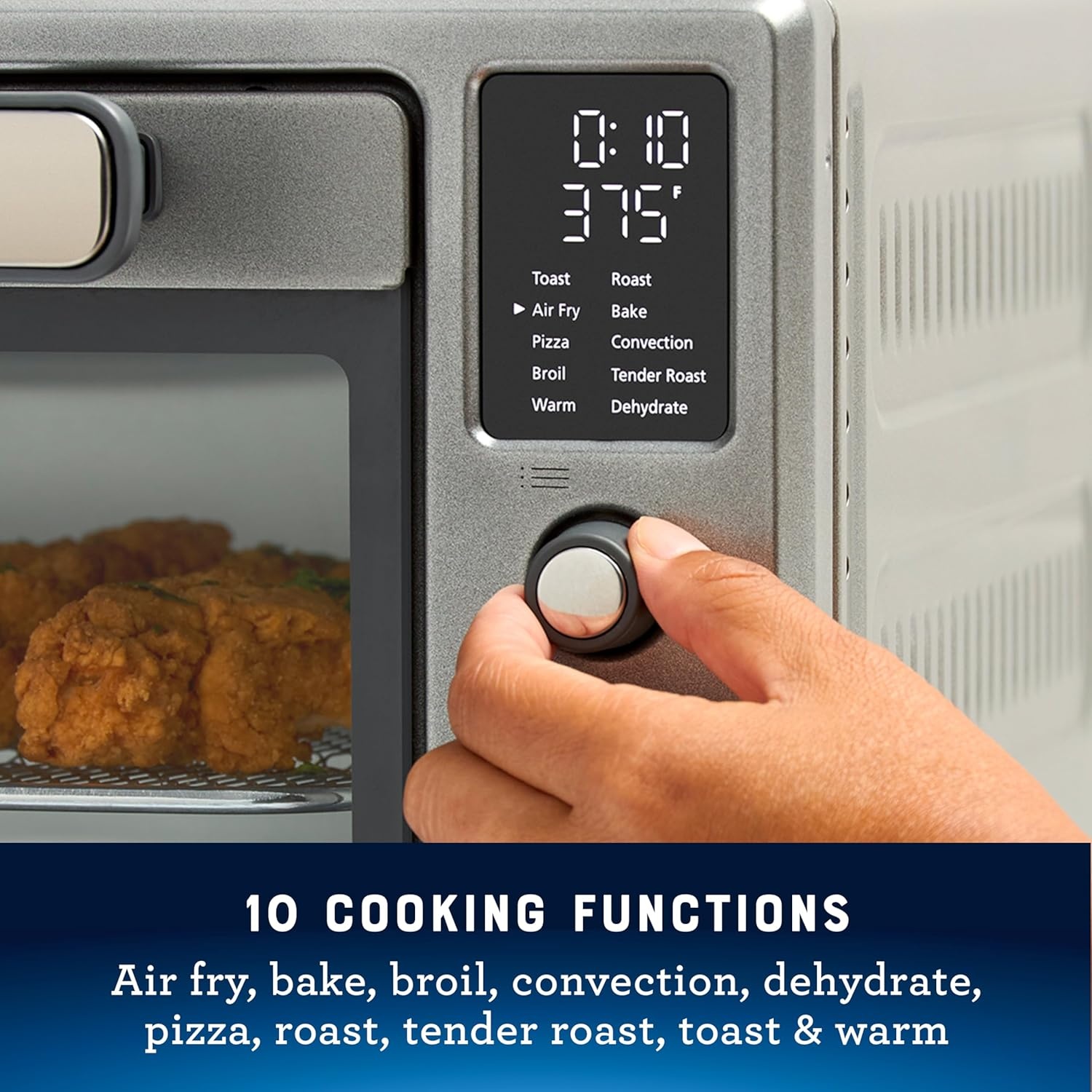 image:imageOster 10 Function Air Fryer Oven Toaster Oven CountertopStainless Steel