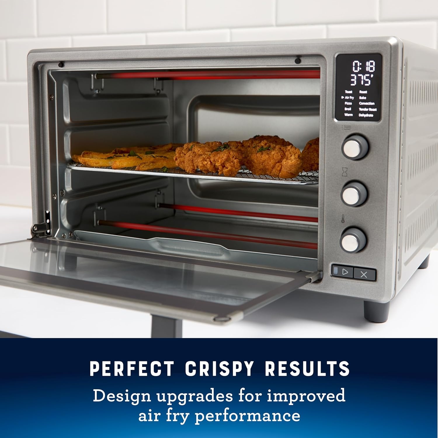 image:imageOster 10 Function Air Fryer Oven Toaster Oven CountertopStainless Steel