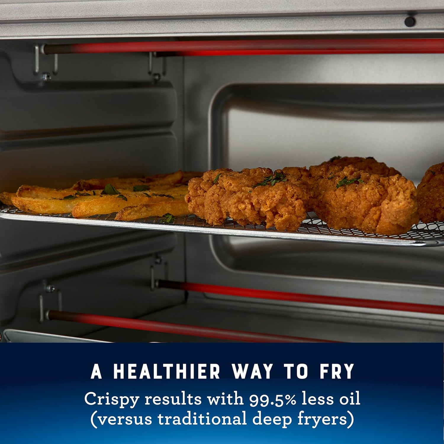 image:imageOster 10 Function Air Fryer Oven Toaster Oven CountertopStainless Steel