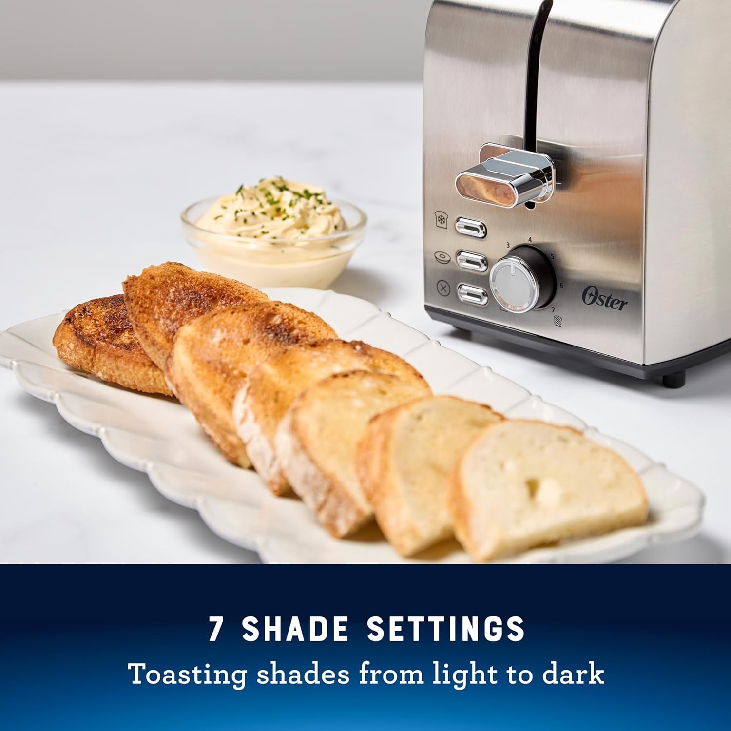image:imageOster 2Slice Toaster with Extra Wide Slots Bagel Toaster Stainless Steel2 Slice