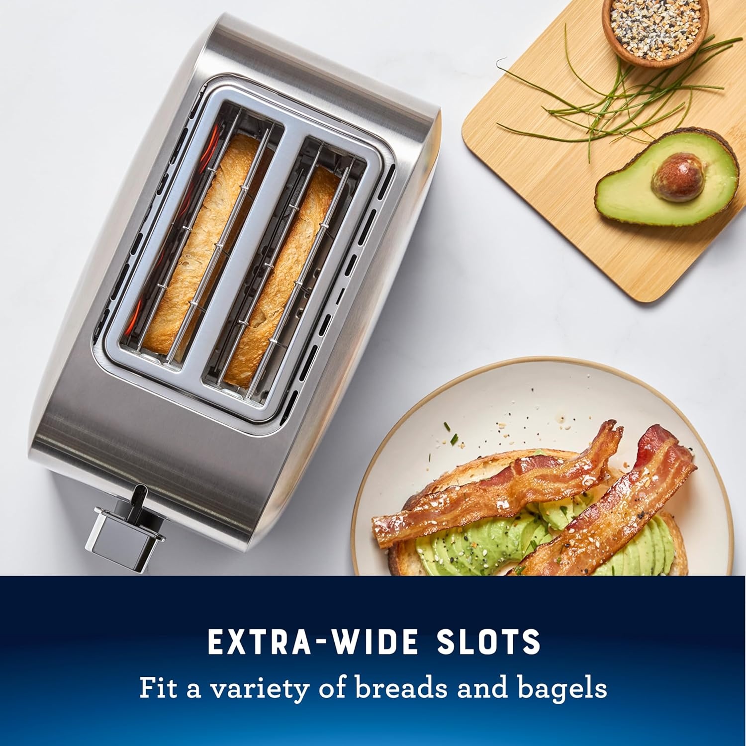 image:imageOster 2Slice Toaster with Extra Wide Slots Bagel Toaster Stainless Steel2 Slice