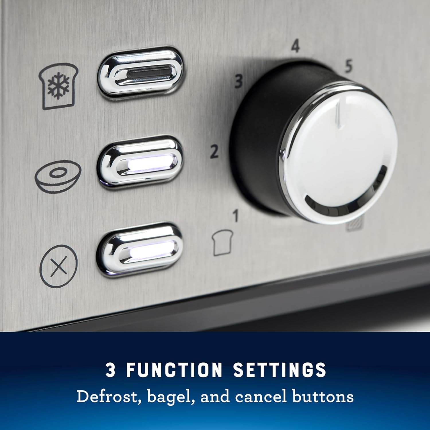 image:imageOster 2Slice Toaster with Extra Wide Slots Bagel Toaster Stainless Steel4 Slice
