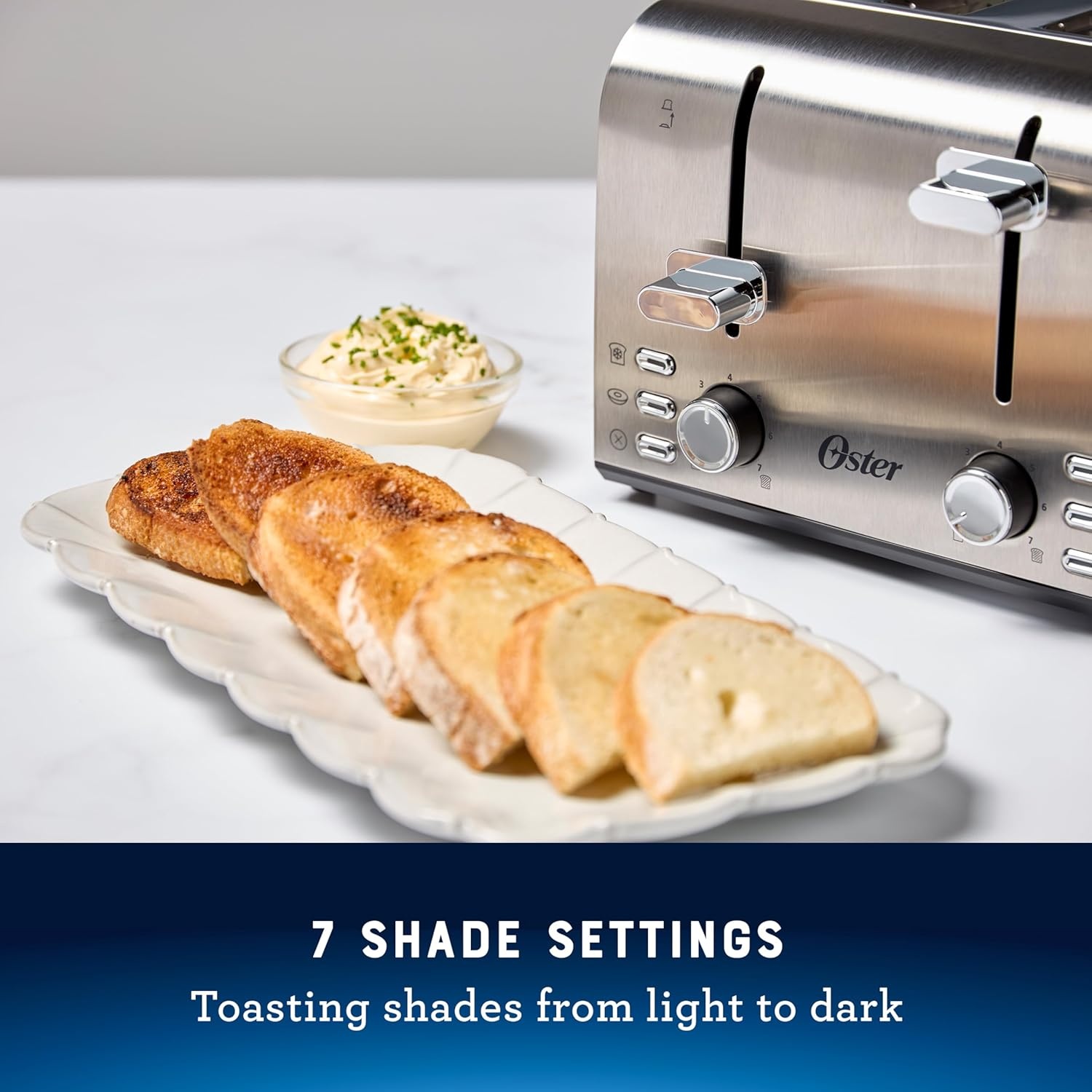 image:imageOster 2Slice Toaster with Extra Wide Slots Bagel Toaster Stainless Steel4 Slice