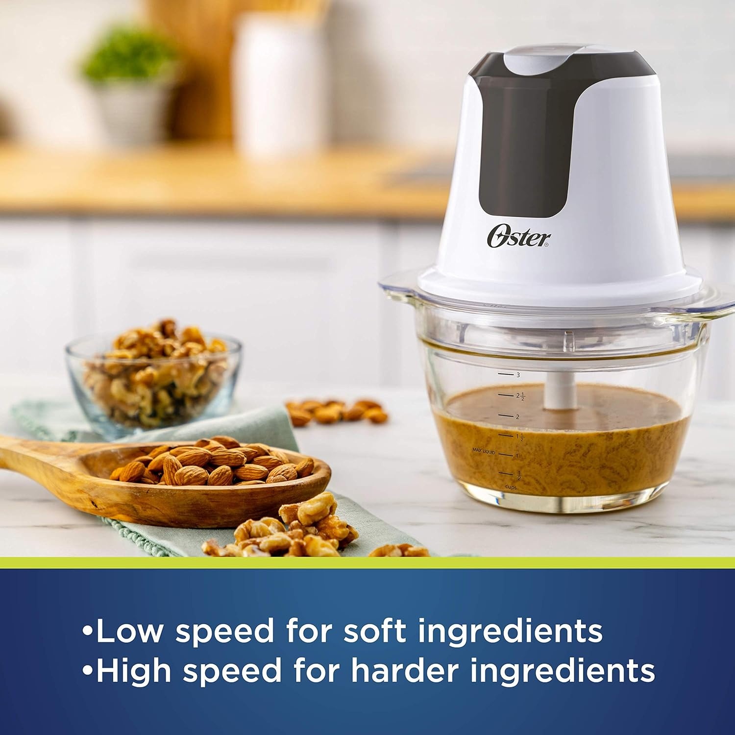 image:imageOster 3Cup Mini Food Chopper with Glass Bowl for Kitchen Prep