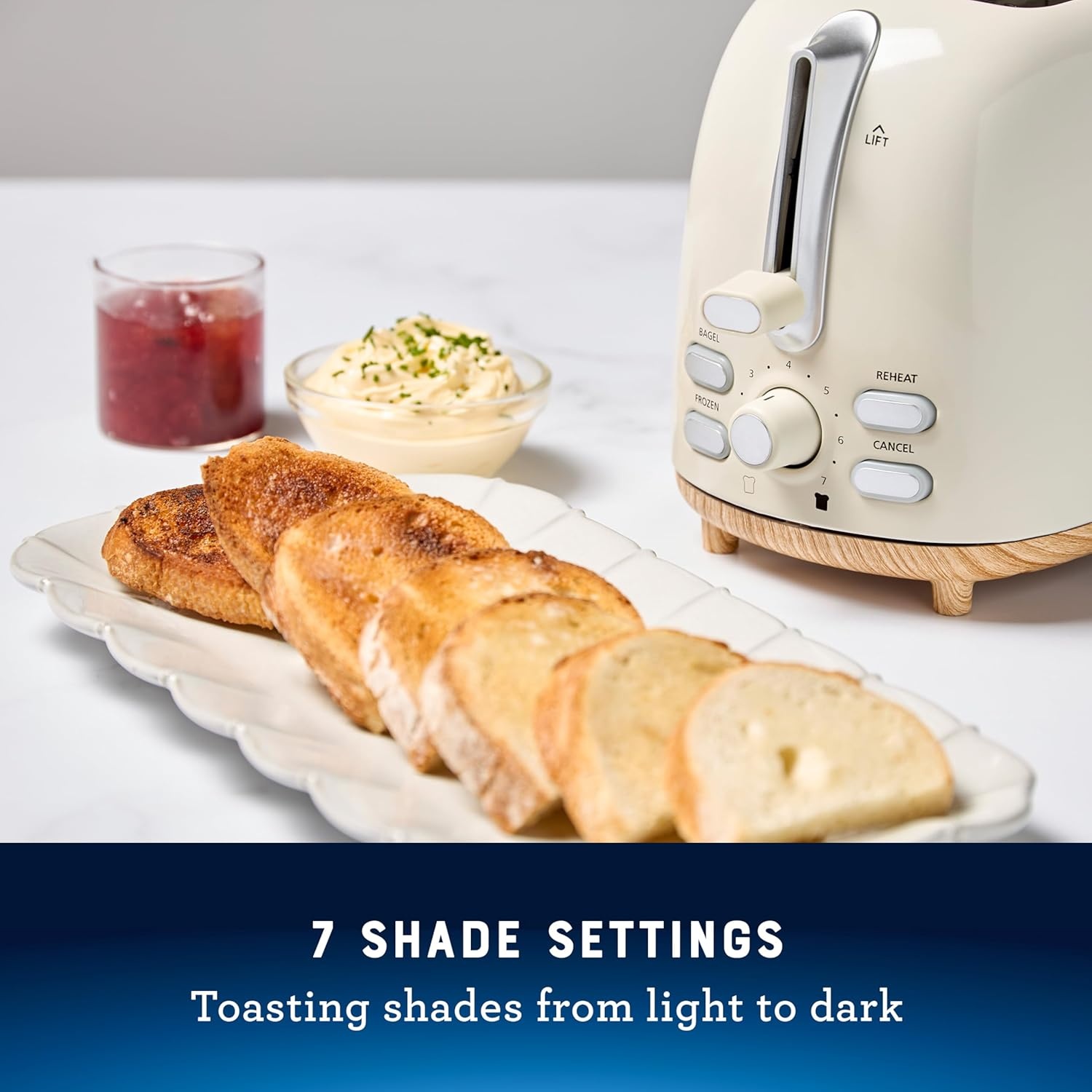 image:imageOster 4Slice Toaster with Extra Wide Slots Bagel Toaster Oat Milk2 Slice