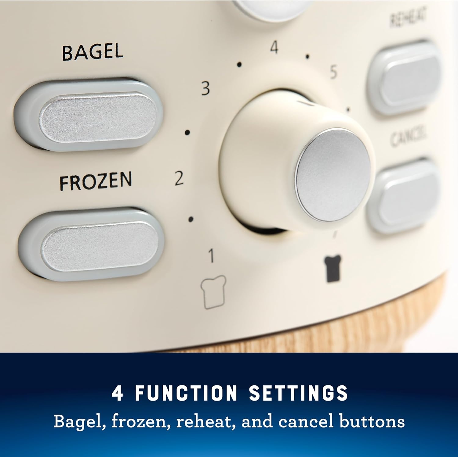 image:imageOster 4Slice Toaster with Extra Wide Slots Bagel Toaster Oat Milk2 Slice