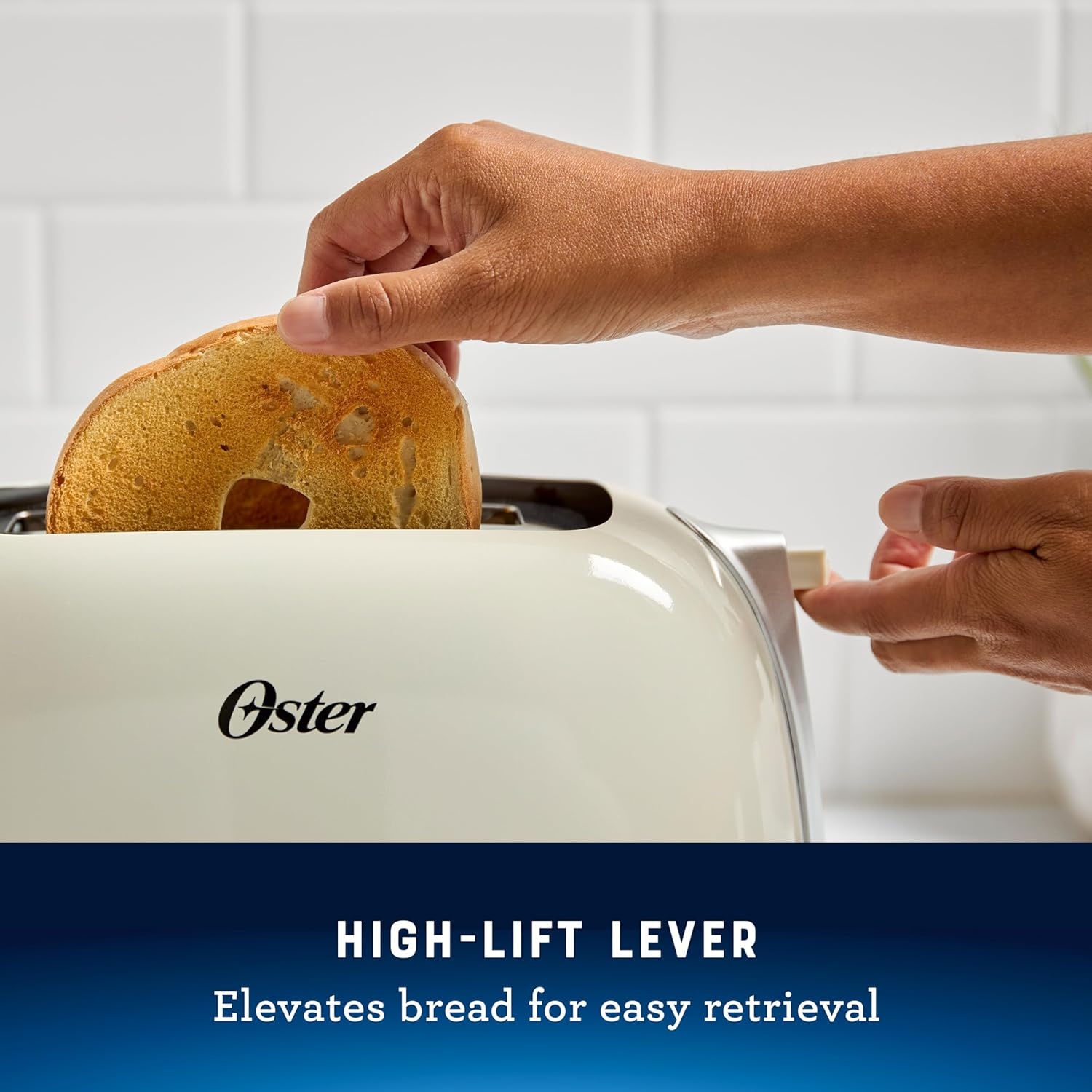image:imageOster 4Slice Toaster with Extra Wide Slots Bagel Toaster Oat Milk2 Slice