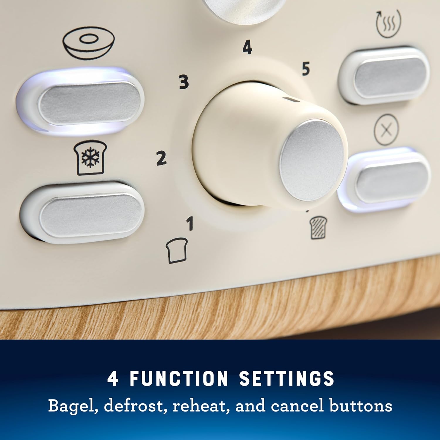 image:imageOster 4Slice Toaster with Extra Wide Slots Bagel Toaster Oat Milk4 Slice