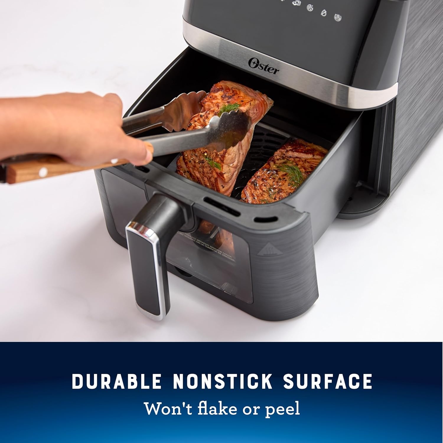 image:imageOster 6 Quart Digital Air Fryer with Window Large Capacity Airfryer for Easy Cooking4Quart