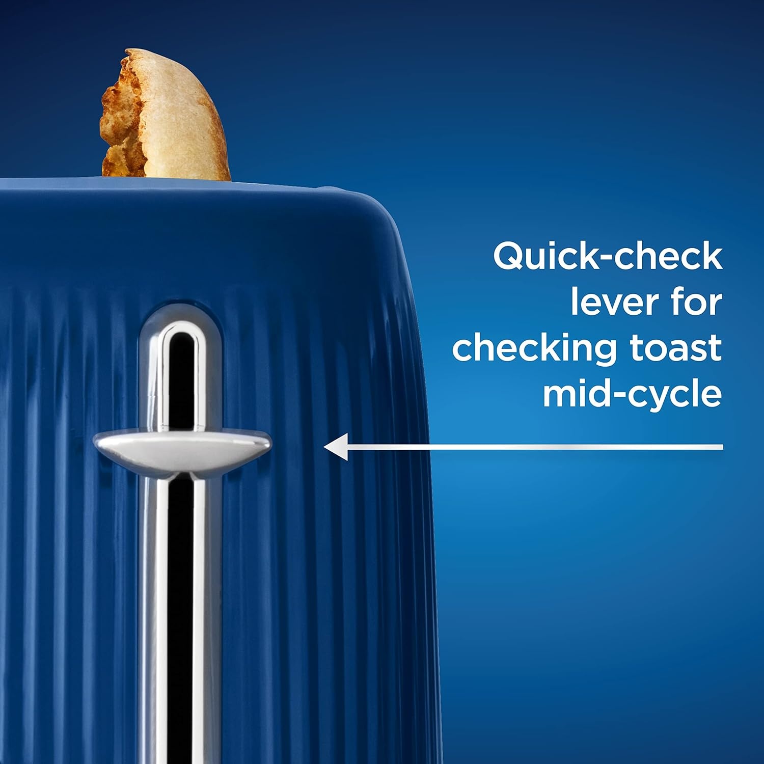 image:imageOster Retro 2Slice Toaster with QuickCheck Lever ExtraWide Slots Impressions Collection RedBlue