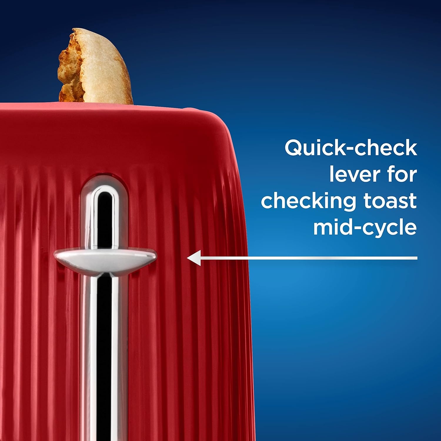 image:imageOster Retro 2Slice Toaster with QuickCheck Lever ExtraWide Slots Impressions Collection RedRed