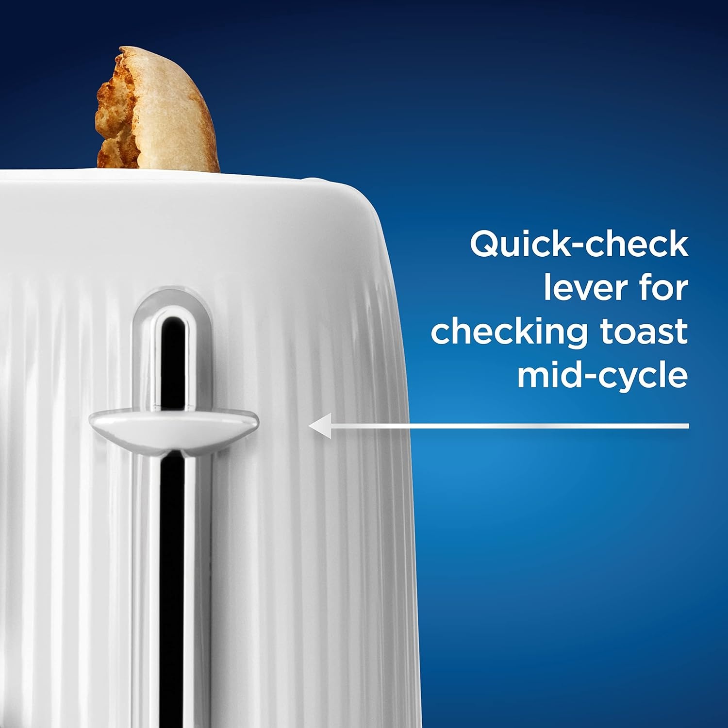 image:imageOster Retro 2Slice Toaster with QuickCheck Lever ExtraWide Slots Impressions Collection RedWhite