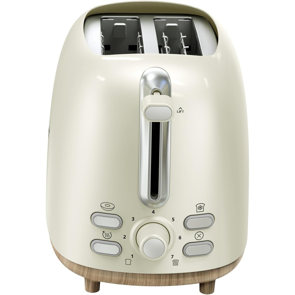 image:imageOster 4Slice Toaster with Extra Wide Slots Bagel Toaster Oat Milk2 Slice