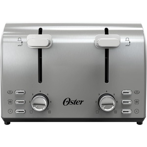image:imageOster 2Slice Toaster with Extra Wide Slots Bagel Toaster Stainless Steel4  Slice