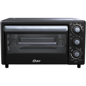 image:imageOster Compact Air Fryer Toaster Oven Convection Countertop Pizza Oven 4Slice Toaster with 5 Cooking Functions  Air Fry Bake Toast Broil and WarmBlack