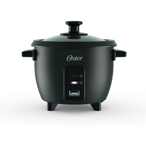 image:imageOster Rice Cooker 6 Cup Cooked 3 Cup Uncooked Electric Rice Maker Compact Size for Family Meals amp Sides Automatic Keep Warm Nonstick Inner Pot BlackBlack
