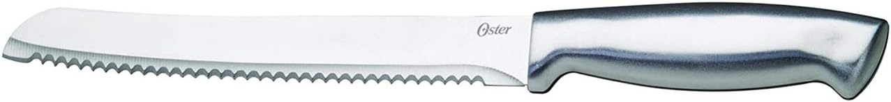 image:imageOster Baldwyn 14 Piece Stainless Steel Cutting Kitchen Knife Cutlery Set with Swivel Block Holder and Knife Sharpener Brushed SatinBrushed Satin Baldwyn 22pc