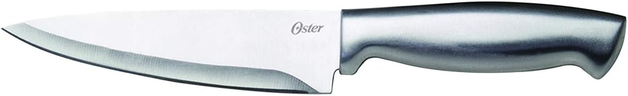 image:imageOster Baldwyn 14 Piece Stainless Steel Cutting Kitchen Knife Cutlery Set with Swivel Block Holder and Knife Sharpener Brushed SatinBrushed Satin Baldwyn 22pc