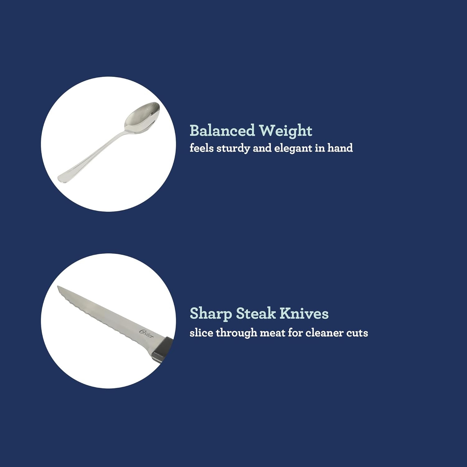 image:imageOster Baldwyn 6Inch Cleaver Knife Heavy Duty Kitchen Cutlery with Stainless Steel Handle Sharp Durable Chefs Cleaver for Chopping Slicing and DicingStonington
