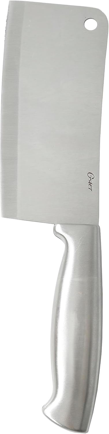 image:imageOster Baldwyn 6Inch Cleaver Knife Heavy Duty Kitchen Cutlery with Stainless Steel Handle Sharp Durable Chefs Cleaver for Chopping Slicing and DicingCleaver