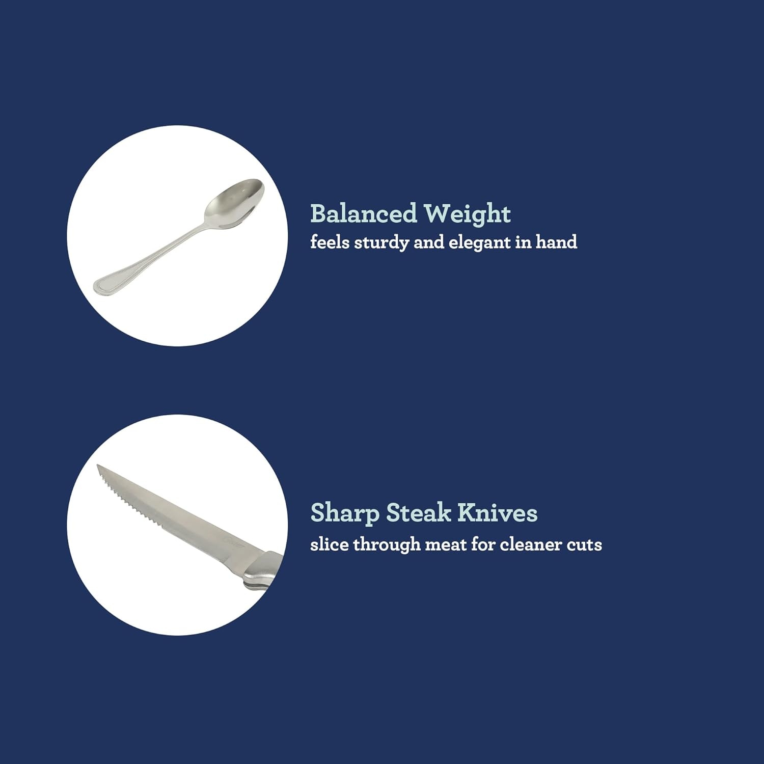 image:imageOster Baldwyn 6Inch Cleaver Knife Heavy Duty Kitchen Cutlery with Stainless Steel Handle Sharp Durable Chefs Cleaver for Chopping Slicing and DicingBella Vista