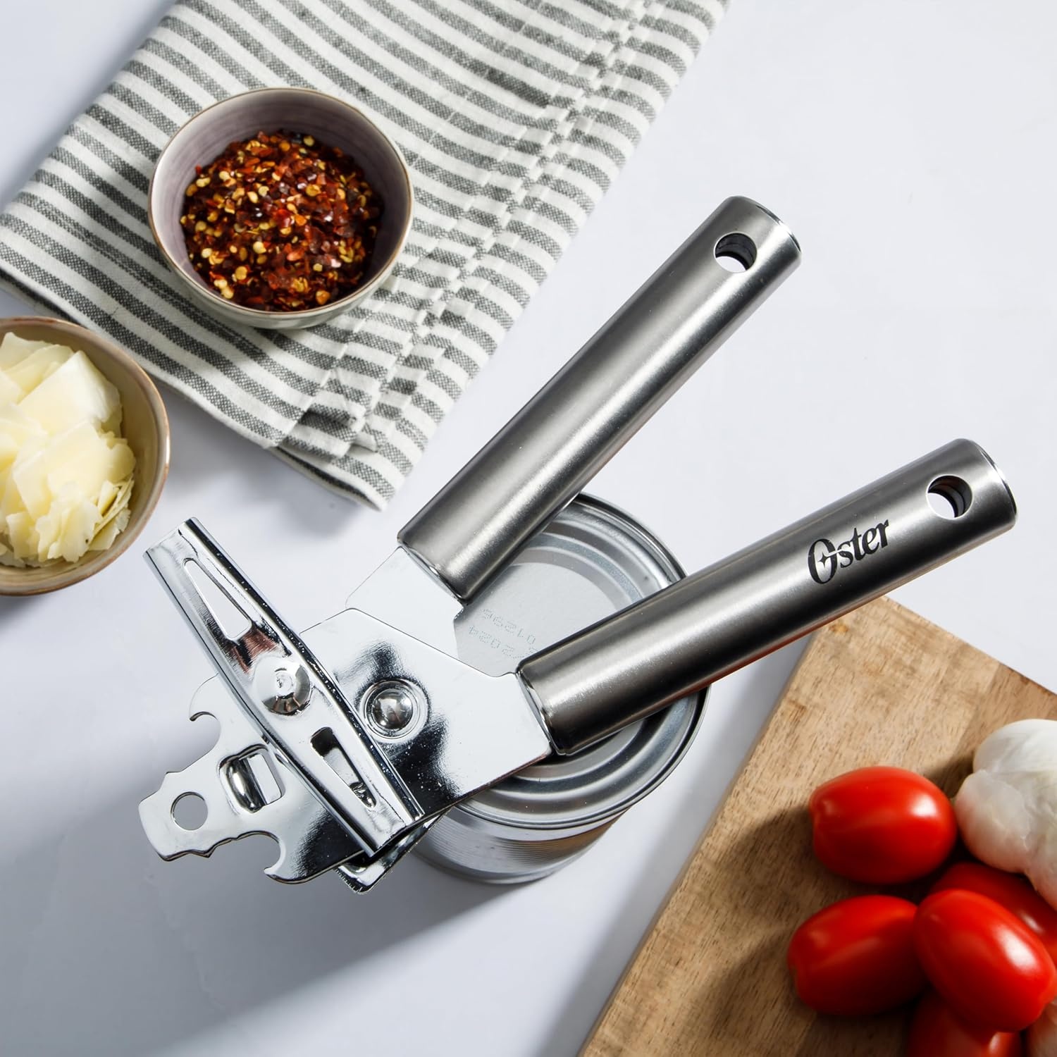 image:imageOster Baldwyn Multifunction Can Opener and Bottle Opener with Stainless Steel Handle Durable Kitchen Tool for Easy Opening