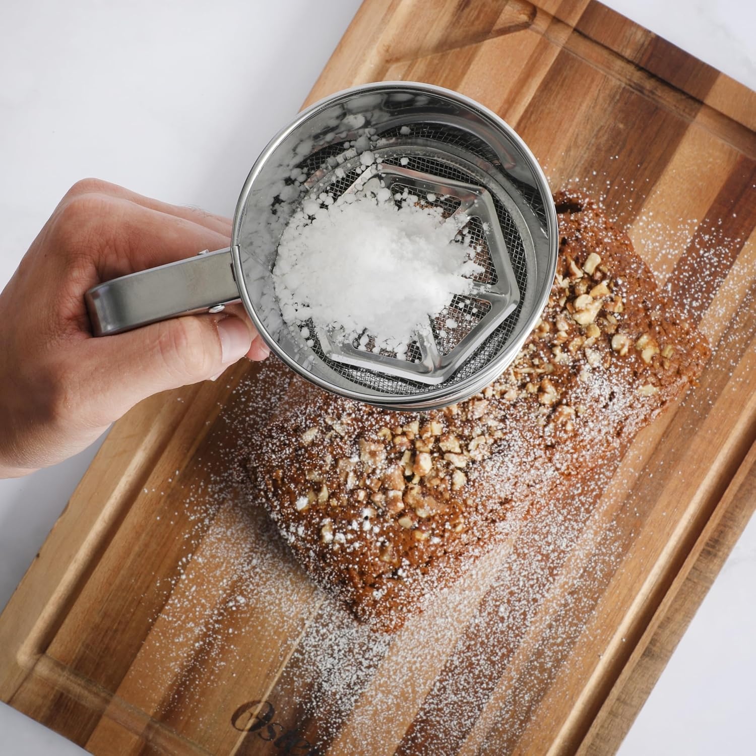 image:imageOster Helmsdale 2 Cup Stainless Steel Flour Sifter for Baking for Crank SifterStainless Steel Flour Sifter
