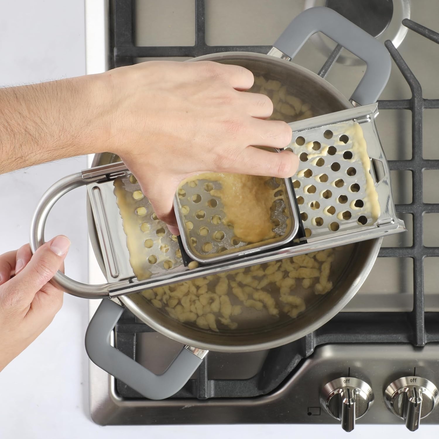 image:imageOster Helmsdale Stainless Steel Spaetzle Maker Traditional German Egg Noodle MakerStainless Steel Spaetzle Maker