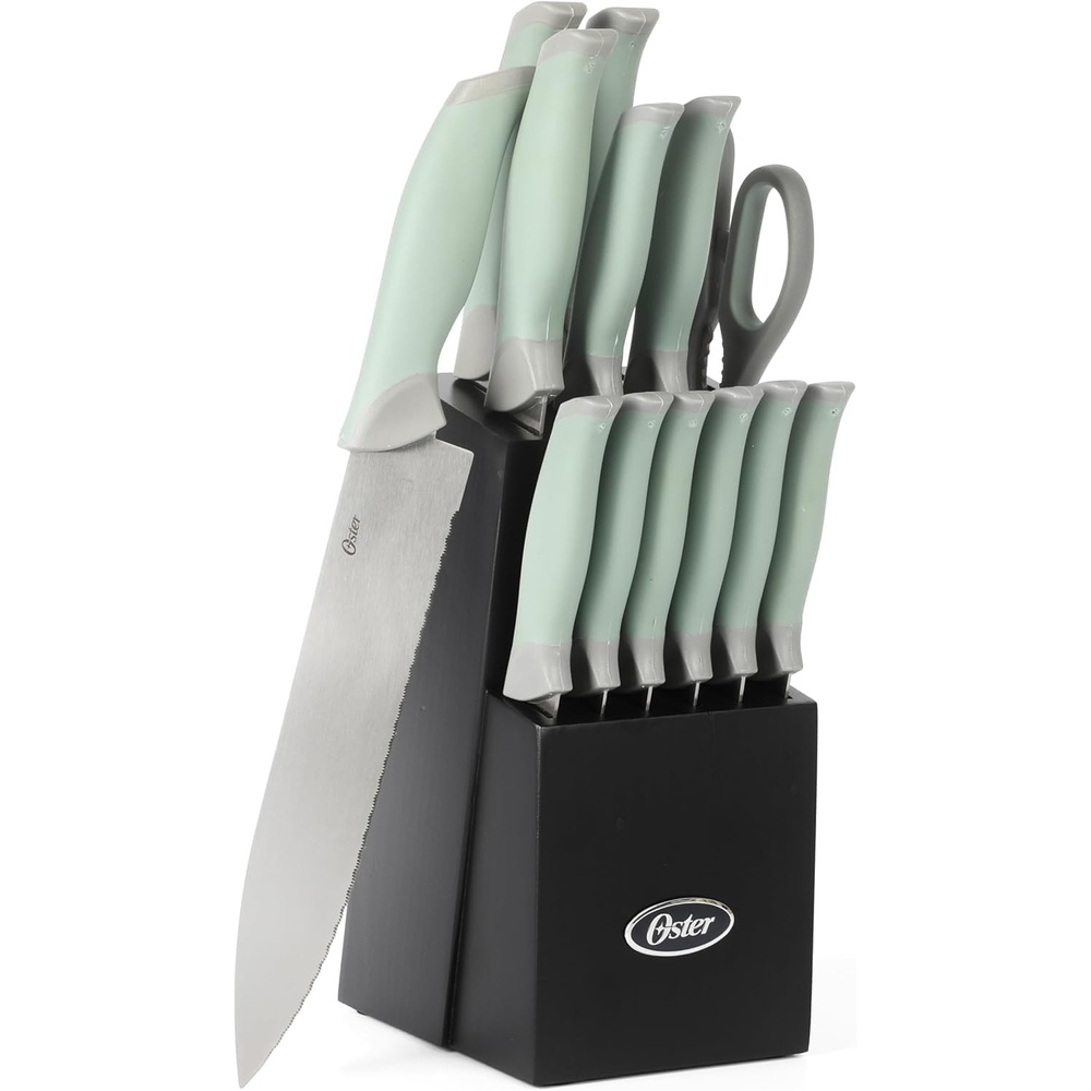 image:imageOster Lindbergh 14 Piece Cutlery Set RedSage Green