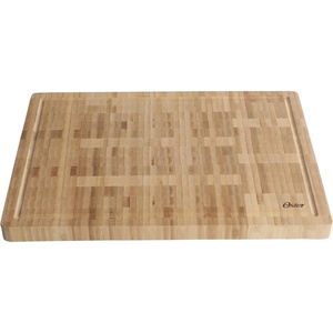 image:imageOster Capeheart Rectangular End Grain Bamboo Cutting Board  165 x 118 Wooden Durable Kitchen Chopping Carving Boards with Juice Grooves Oil FinishedBamboo Wood Capeheart Rectangular