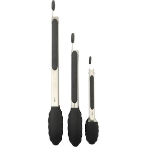 image:imageOster Chadswyck 138 Cooking Spoon Heat Resistant Silicone Head Safe for Nonstick Cookware Dishwasher SafeBaldwyn 3pc Tong Set