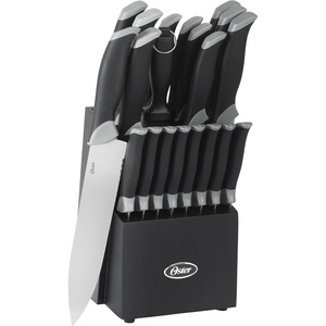 image:imageOster Lindbergh 14 Piece Cutlery Set RedBlack Block and Handle