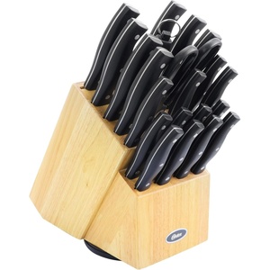 image:imageOster Winsted 22Piece Stainless Steel Cutlery Wood Block Set BlackWinsted