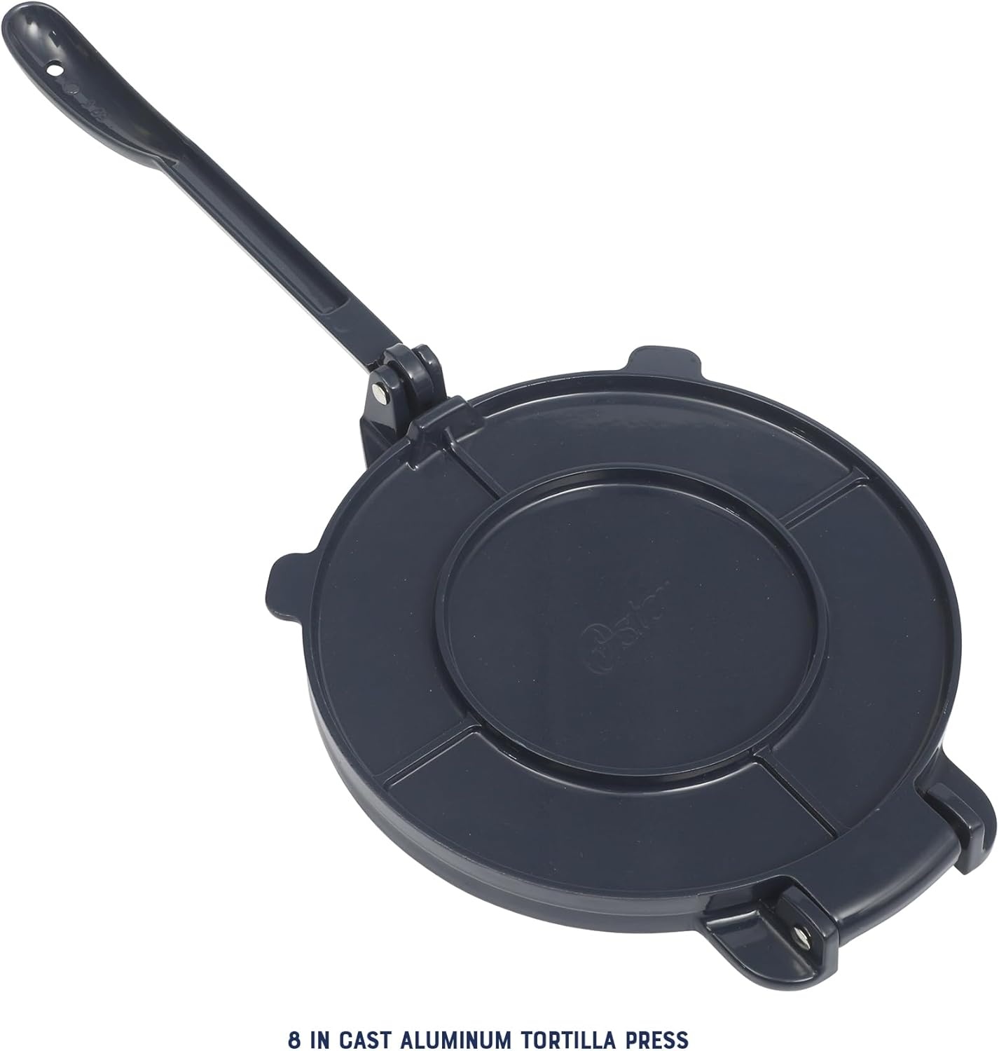 image:imageOster Ravello 8Inch Cast Aluminum Tortilla Press and Roti Maker Traditional Flatbread Press with Glossy Blue Finish