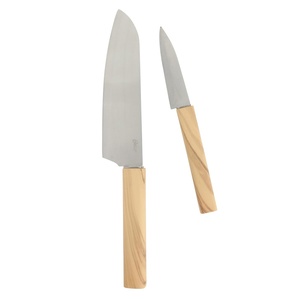 image:imageOster Ginley 18 Piece High Carbon Stainless Steel Cutlery Kitchen Knife Block Set wABS Triple Riveted Forged Handle Wood Block  Black  Cuchillos Para CocinaOlive Wood 2pc ChefParing